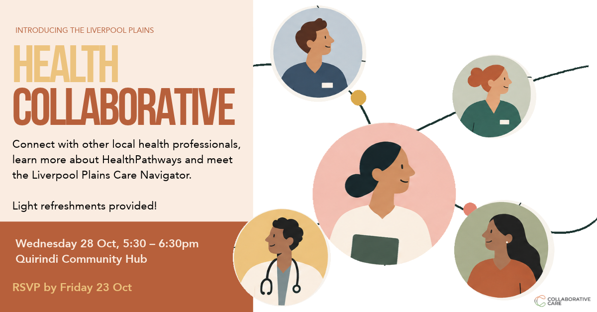 Liverpool Plains Health Collaborative October Event Invitation