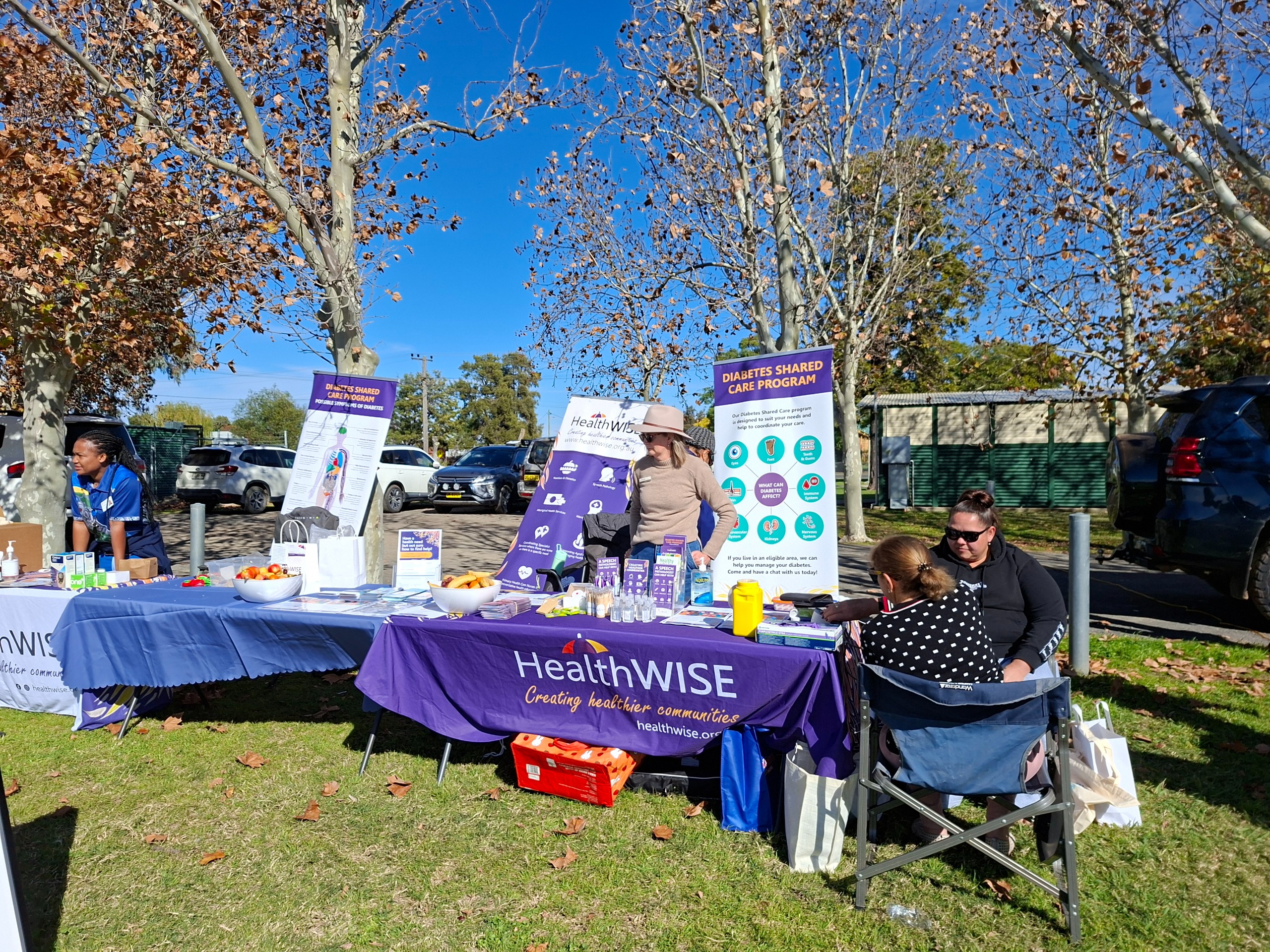 HealthWise stand at NAIDOC Family Day in Wee Waa