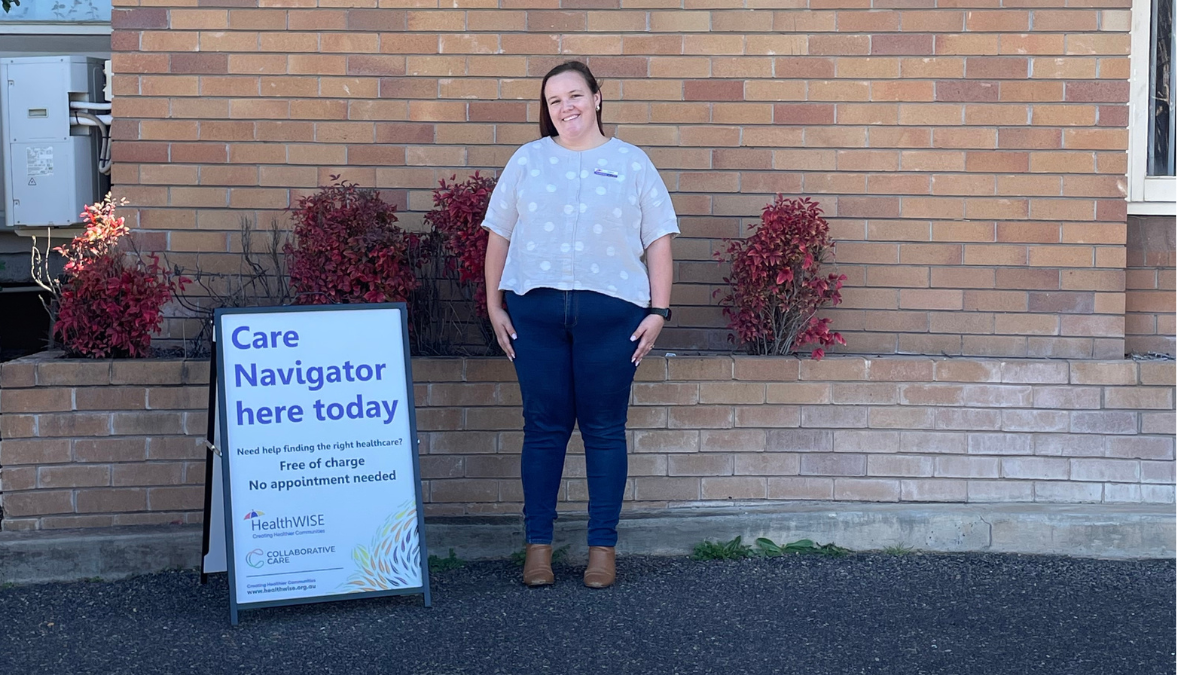 Chelsea the local Liverpool Plains Care Navigator on site